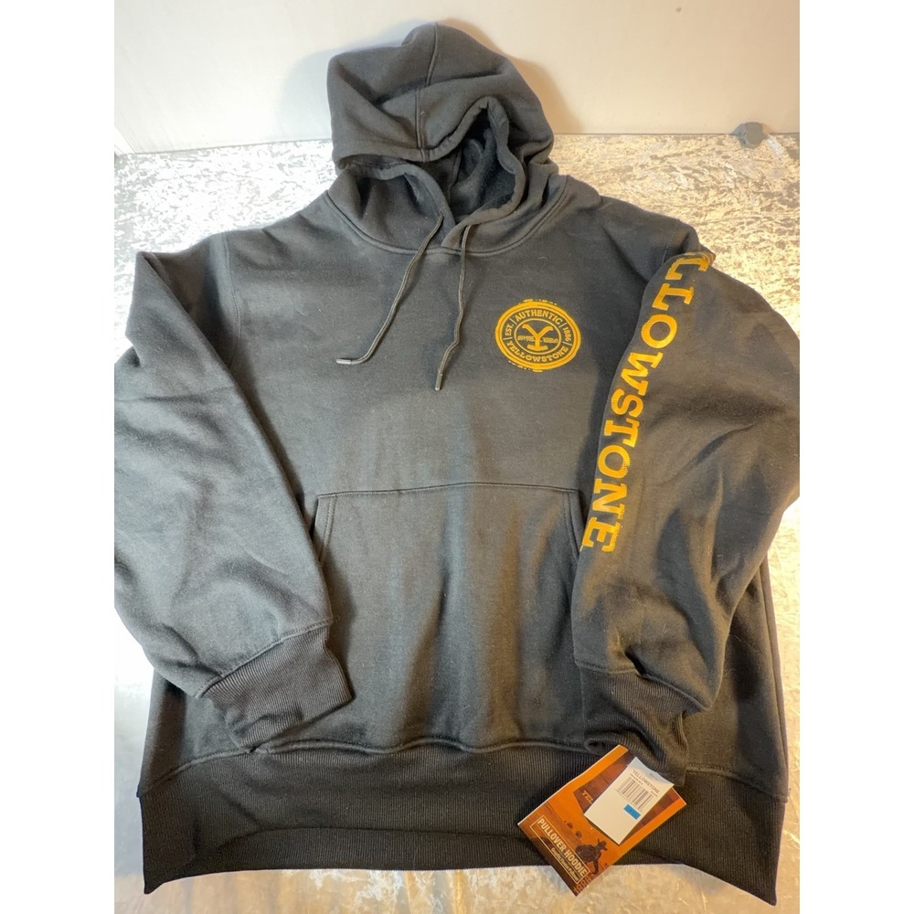 Yellowstone Hoodie‎ Men's XL Black Dutton Ranch Graphic Pullover Western TV